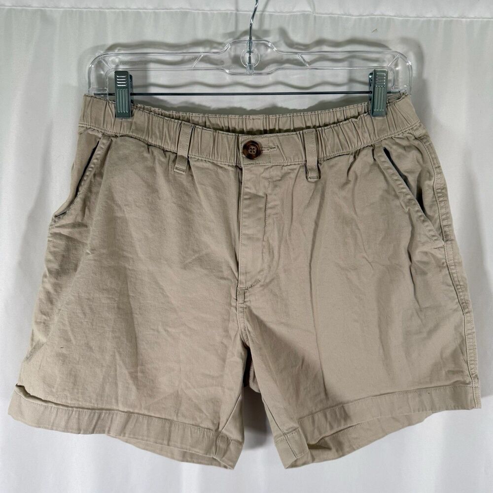 Chubbies Shorts Women's Medium Khaki Elastic Waist Chino 5" Inseam